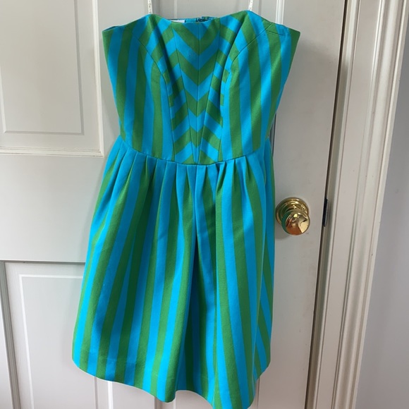 Lilly Pulitzer Striped Dress Blue and Green